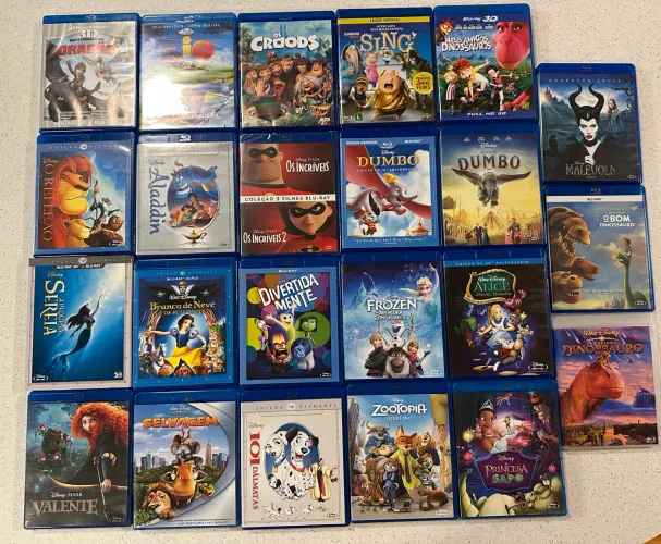 Lote: 22 Filmes Blu-Ray de Animação e Aventura!