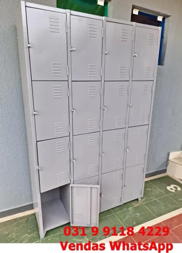 Roupeiro para Vestiário Empresa Funcionários Com 16 Portas Novo e Com Entrega Grátis para