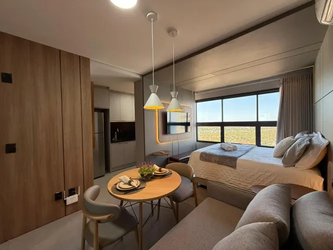 Flat à venda no You by Fama, totalmente mobiliado - Andar Alto 