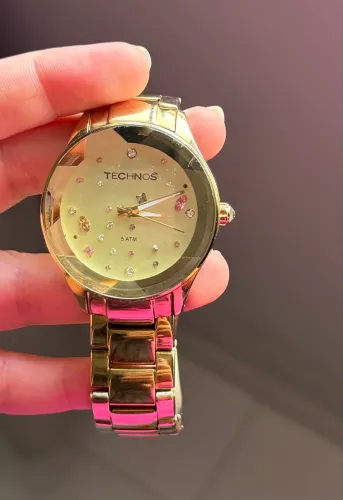 Relógio Technos Crystal Dourado Original - Ref. 2039