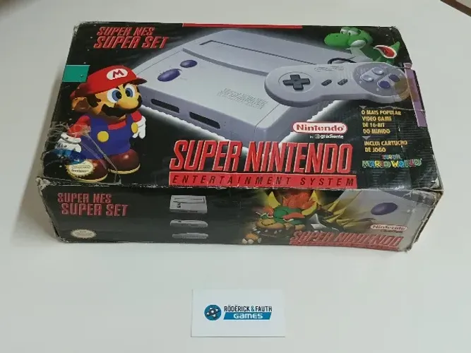 Super Nintendo SNES Baby com caixa, isopor e acessórios todos originais!