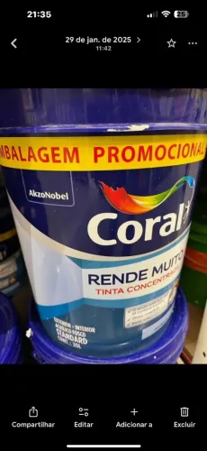 2 balde tinta coral 20 litros rende muito