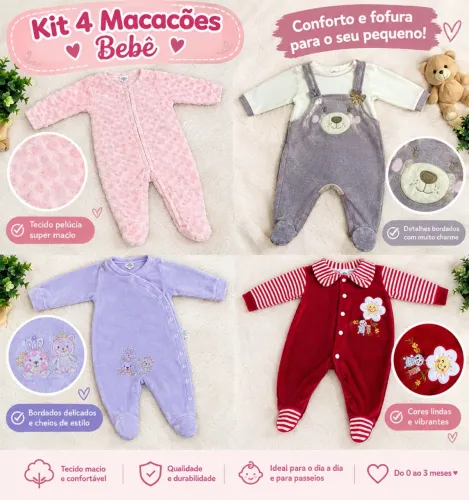 Lote de roupas bebê menina 0.3 meses