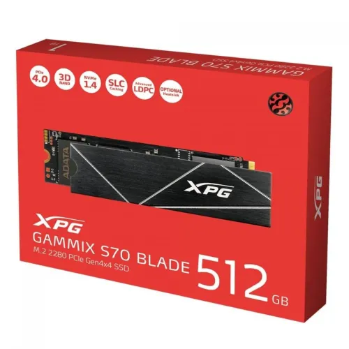SSD XPG Gammix S70 Blade 512GB M.2 NVMe PCIe 4.0 (Aberto, Nunca Usado)