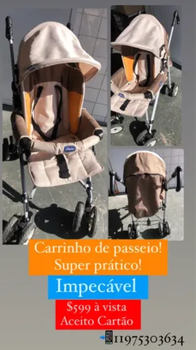 Carrinho de Passeio Chicco unissex Bebê