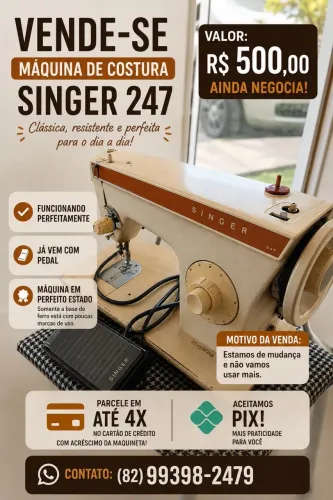 Máquina de Costura Singer 247