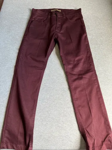 Calça vermelha vinho (Slim) - Tam. 38