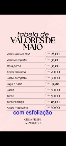 depilação , com esfoliação, atendendo com horário marcado.