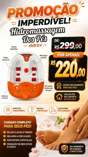 Hidromassagem dos pés elétrico
