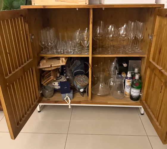 Conjunto de prateleiras + buffet + rack