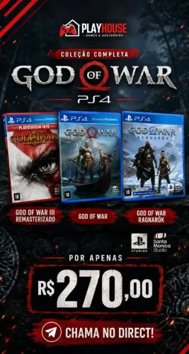Jogo PS4 coleção God of War