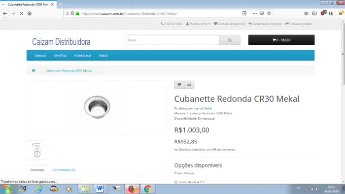 CUBANETTE REDONDA INOX CR 30 MEKAL