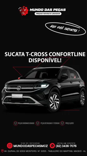 SUCATA VOLKSWAGEN T-CROSS TSI CONFORTLINE 2026