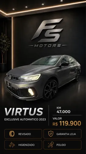 Volkswagen Virtus Exclusive 250tsi 1.4 Flex 16V AUT 2023