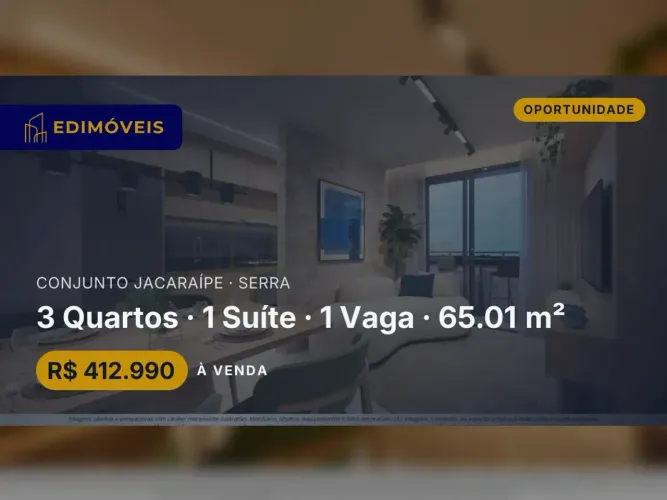 Apartamento 3 quartos no Conjunto Jacaraípe, conforto e praticidade em condomínio