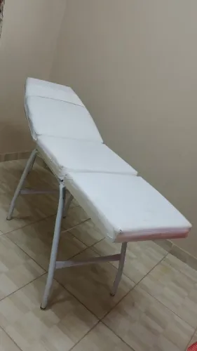 maca de estética/depilação reclinável (modelo tubular fixo de 3 posições)