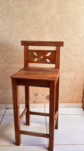 Banqueta de Madeira de Demolição (Jogo com 6)