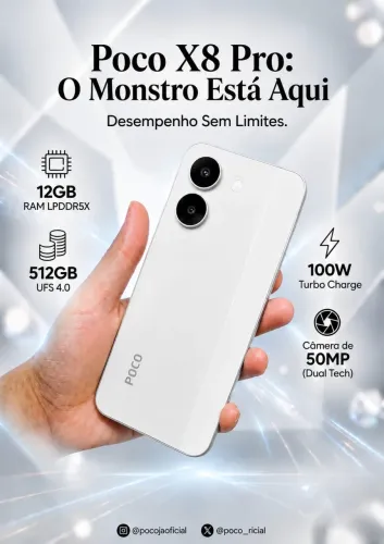 Poco X8 Pro 512GB 12GB RAM - Branco (Novo / Lacrado)
