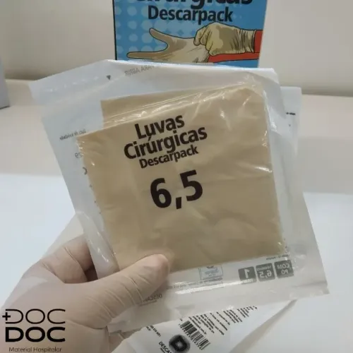 Luva de procedimento Cirúrgico Estéril com Pó Descarpack - Par NOVA LACRADA
