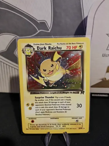 Cartas Pokémon TCG - Lote 24 Cartas Team Rocket Vintage 2000 - Dark Raichu Holo