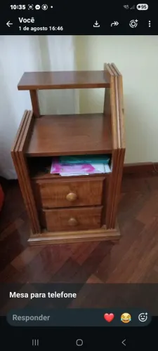 Moveis de madeira, mesa de fone, mesa lateral e rack
