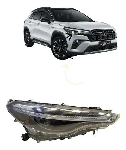 Farol Direito Toyota Corolla Cross 25/26 Com LED Ty4414