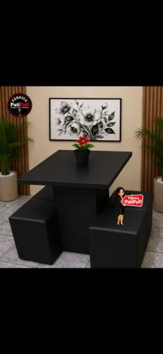 Mesa Quadrada Com 4 Puff