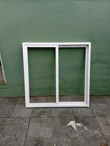 Janela Alumínio Branco 100cm x 100cm com Grade