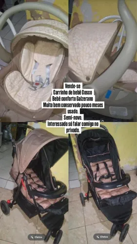 Vendo carrinho de bebê e bebê conforto 