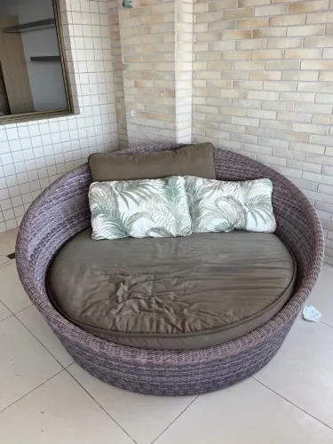 Chaise tidelli com colchonete e almofadas