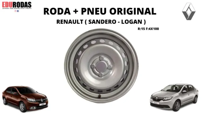 Estepe Renault Logan & Sandeiro Roda + Pneu Original R:15