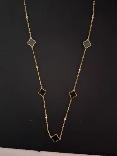 Colar banhado ouro 18k inspiração van cleef 70cm
