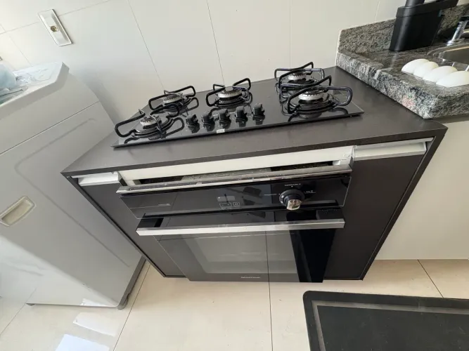 Cooktop + forno a gás de embutir Brastemp