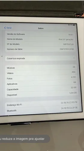 ipad 6 geração, com 32gb wifi, novo  acompanha capa e apple pencil. 