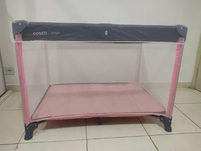 Berço Portátil Origin Compacto Rosa Cosco (Chiqueirinho)