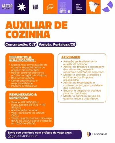 AUXILIAR DE COZINHA