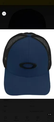 Boné original Oakley metal Ellipse trucker Hat(legion Blue)azul pretroleo e preto Tam uni