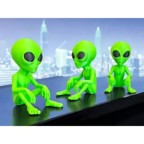 Boneco extra terrestre neon