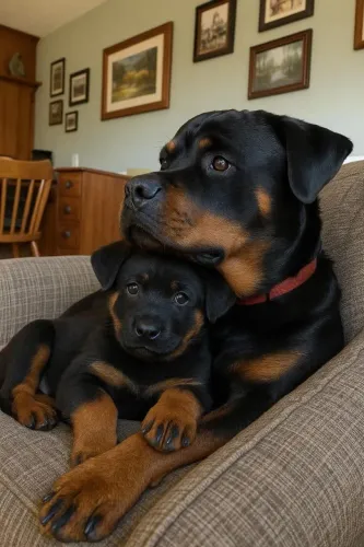 Rottweiler Mais do que fofura, uma companhia incrível