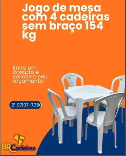 Mesa e cadeiras para area externa