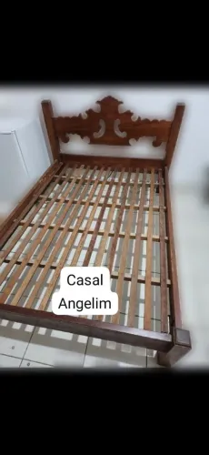 Cama casal madeira angelim