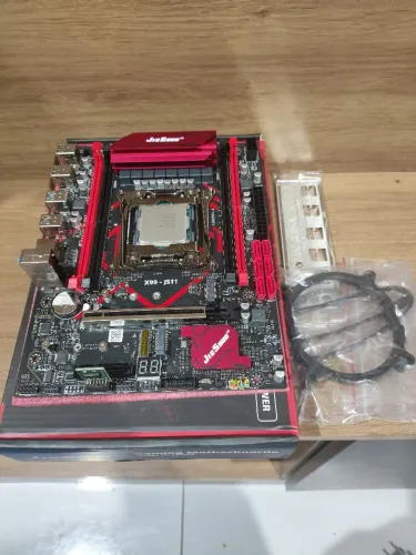 PLACA MÃE JIESHUO X99-JS12 LGA2011-3 DDR4 + xeon 2680 + Tmp 2.0