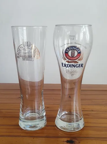 2 Copos de Cerveja Erdinger e Baden