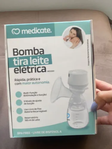 Vendo Bomba de leite elétrica NOVA (lacrada) com algodão ( 50 unidades) - R$ 200