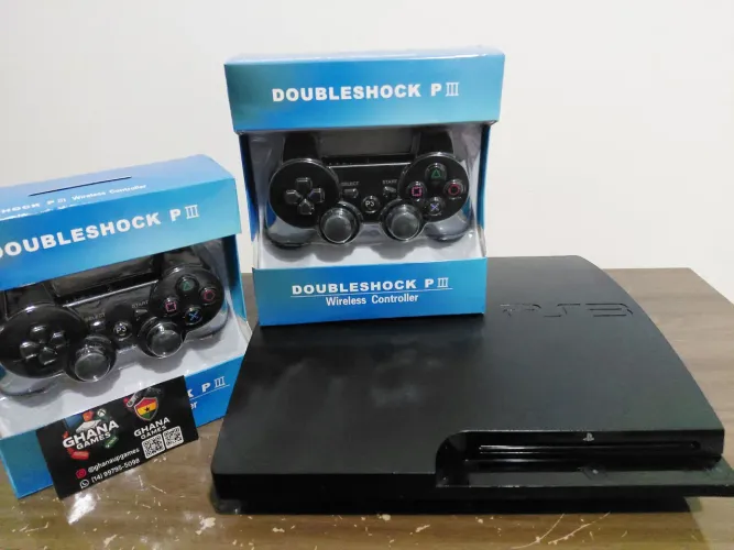 PS3 COM 5 MIL JOGOS + 2 CONTROLES 320 GB