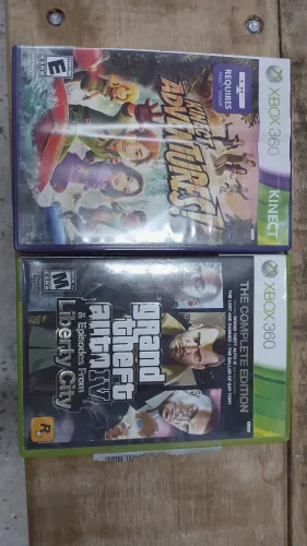 Gta 4 original e kinect adventures  xbox 360