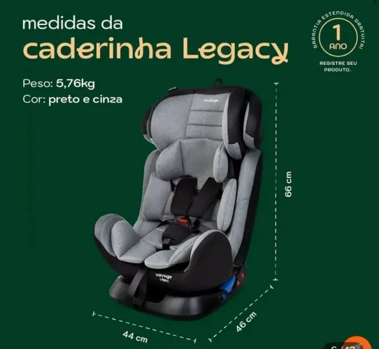 Cadeirinha infantil de carro Voyage Legacy