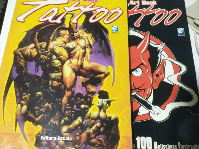 Art Book Tatoo 3 e 4 - Revista tatuagem - Manara - Boris Valejo