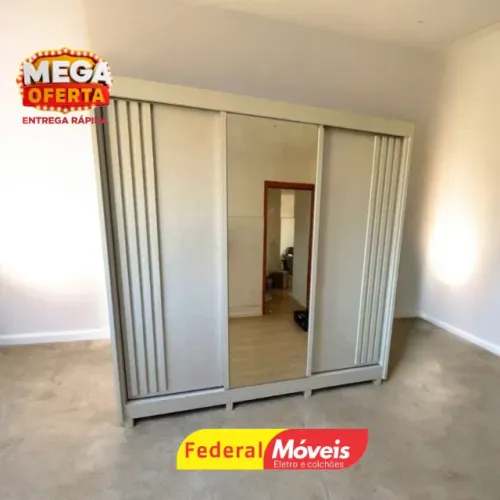 Guarda Roupa 100% MDF c/ Espelho 4 Gavetas 3 Portas - Mega Oferta!
