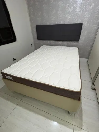 Cama Box CASAL com colchao ECOPEDIC D33 (espuma ortopedica) Muito novo